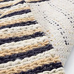 Jutetæppe - Howrah Braided Jute (naturlig/hvid/sort)