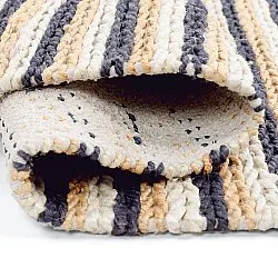 Jutetæppe - Howrah Braided Jute (naturlig/hvid/sort)