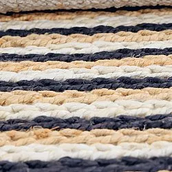Jutetæppe - Howrah Braided Jute (naturlig/hvid/sort)