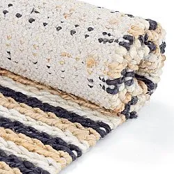 Jutetæppe - Howrah Braided Jute (naturlig/hvid/sort)