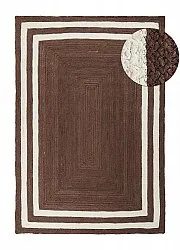 Jutetæppe - Jessore (brun/hvid)