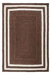 Jutetæppe - Jessore (brun/hvid)