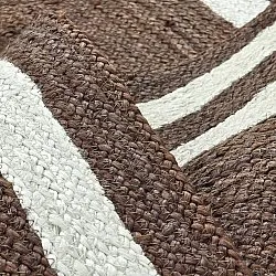 Jutetæppe - Jessore (brun/hvid)