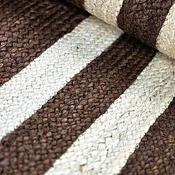 Jutetæppe - Jessore (brun/hvid)