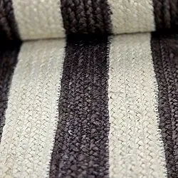 Jutetæppe - Jessore (mørk taupe/hvid)