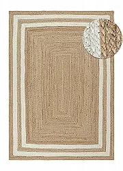 Jutetæppe - Jessore (natur/hvid)