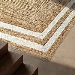 Jutetæppe - Jessore (natur/hvid)