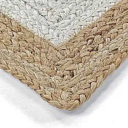 Jutetæppe - Jessore (natur/hvid)