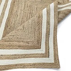 Jutetæppe - Jessore (natur/hvid)
