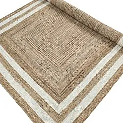 Jutetæppe - Jessore (natur/hvid)