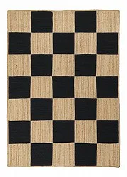 Jutetæppe - Khulna (naturlig/sort)