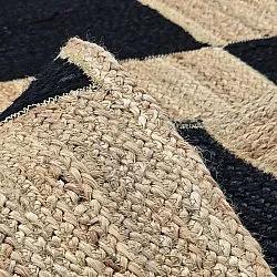 Jutetæppe - Khulna (naturlig/sort)