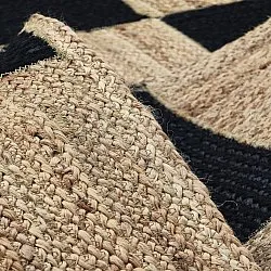 Jutetæppe - Khulna (naturlig/sort)