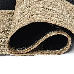 Jutetæppe - Khulna (naturlig/sort)