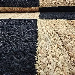 Jutetæppe - Khulna (naturlig/sort)