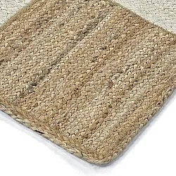 Jutetæppe - Khulna (natur/hvid)