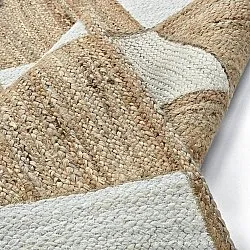 Jutetæppe - Khulna (natur/hvid)