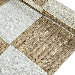 Jutetæppe - Khulna (natur/hvid)