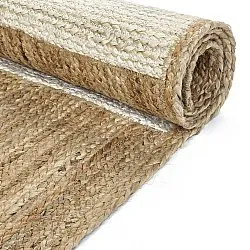 Jutetæppe - Khulna (natur/hvid)