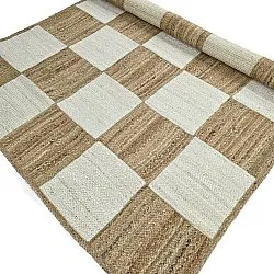 Jutetæppe - Khulna (natur/hvid)