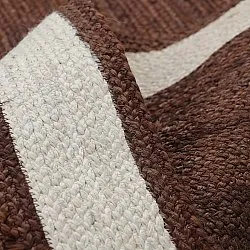 Jutetæppe - Senaki (brun/hvid)