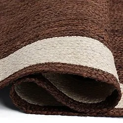 Jutetæppe - Senaki (brun/hvid)