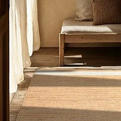 Jutetæppe - Senaki (natur/hvid)