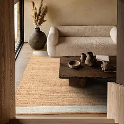 Jutetæppe - Senaki (natur/hvid)