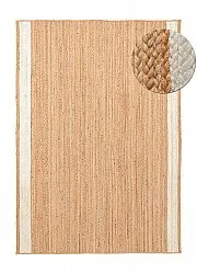 Jutetæppe - Senaki (natur/hvid)