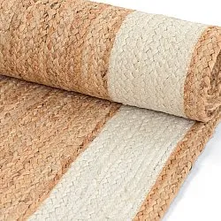 Jutetæppe - Senaki (natur/hvid)