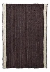 Jutetæppe - Senaki (mørk taupe/hvid)