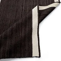 Jutetæppe - Senaki (mørk taupe/hvid)