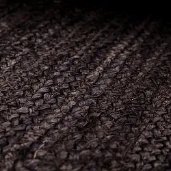 Jutetæppe - Senaki (mørk taupe/hvid)