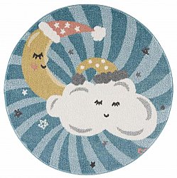 Børnetæppe - Night Clouds Rund (multi)