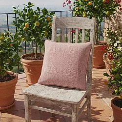 Pudebetræk - Denisa Fishbone (rød/hvid)