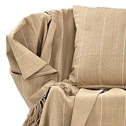 Pudebetræk - Martina Stripe (beige/hvid)