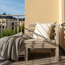 Pudebetræk - Montreux (off white/grå)