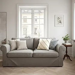 Pudebetræk - Montreux (off white/grå)