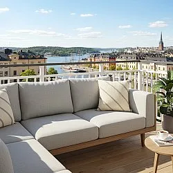 Pudebetræk - Montreux (off white/grå)