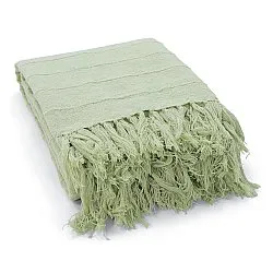 Plaid - Nalani cotton throw (lysegrøn)