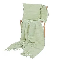 Plaid - Nalani cotton throw (lysegrøn)