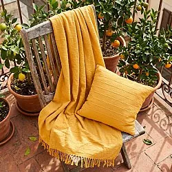 Plaid - Nalani cotton throw (orange)