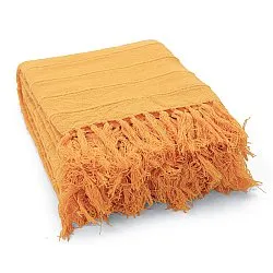Plaid - Nalani cotton throw (orange)