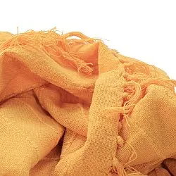 Plaid - Nalani cotton throw (orange)