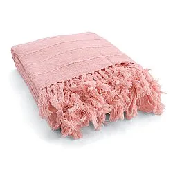 Plaid - Nalani cotton throw (lyserød)