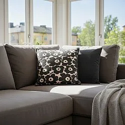 Pudebetræk - Onsala (sort/hvid)