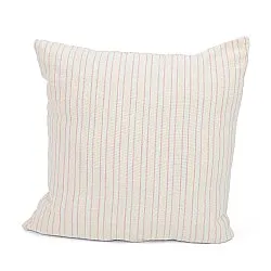 Pudebetræk - Rumi stripe cotton cushion cover (creme/lyserød/lyseblå)