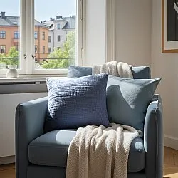 Pudebetræk - Vanja (mørkeblå)