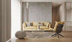 Rundt tæppe - Lagos (beige)