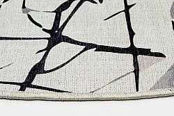 Rundt tæppe - Lawrance (grå/hvid)